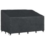 vidaXL Kryt na záhradnú lavičku Čierna 160 x 100 x 61 / 89 cm 420D látka – Obrázok 3