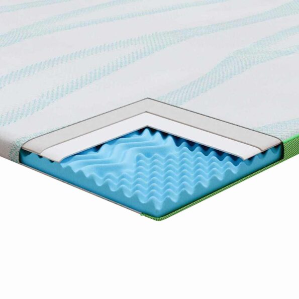 vidaXL Matracová podložka Biela a zelená 90 x 200 cm Jacquardová látka – Obrázok 10