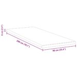 vidaXL Matracová podložka Biela a zelená 90 x 200 cm Jacquardová látka – Obrázok 11