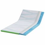 vidaXL Matracová podložka Biela a zelená 90 x 200 cm Jacquardová látka – Obrázok 3
