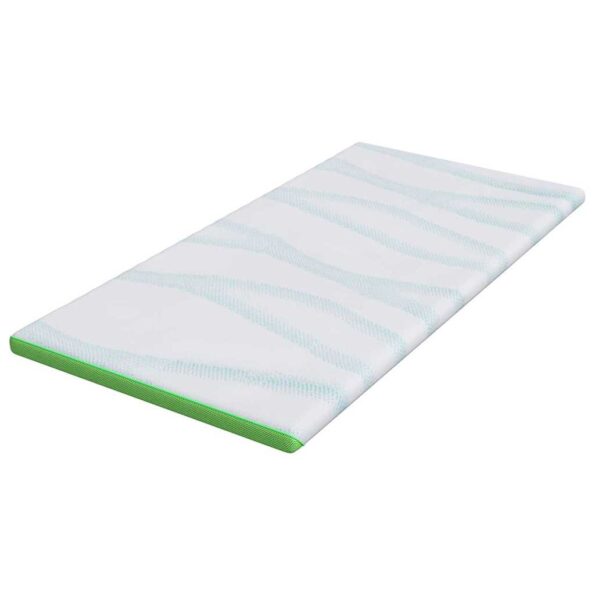 vidaXL Matracová podložka Biela a zelená 90 x 200 cm Jacquardová látka – Obrázok 4
