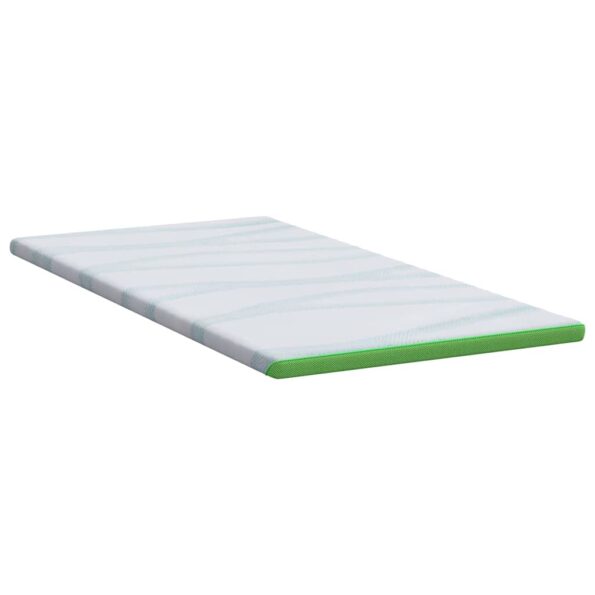 vidaXL Matracová podložka Biela a zelená 90 x 200 cm Jacquardová látka – Obrázok 5