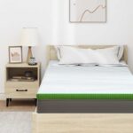 vidaXL Matracová podložka Biela a zelená 90 x 200 cm Jacquardová látka – Obrázok 7