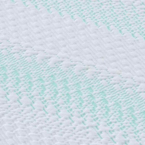 vidaXL Matracová podložka Biela a zelená 90 x 200 cm Jacquardová látka – Obrázok 9