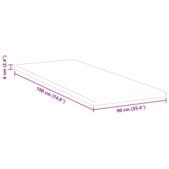 vidaXL Matracová podložka Biela 90 x 190 cm Jacquardová látka – Obrázok 11