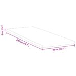 vidaXL Matracová podložka Biela 90 x 200 cm Jacquardová látka – Obrázok 11