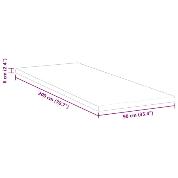 vidaXL Matracová podložka Biela 90 x 200 cm Jacquardová látka – Obrázok 11