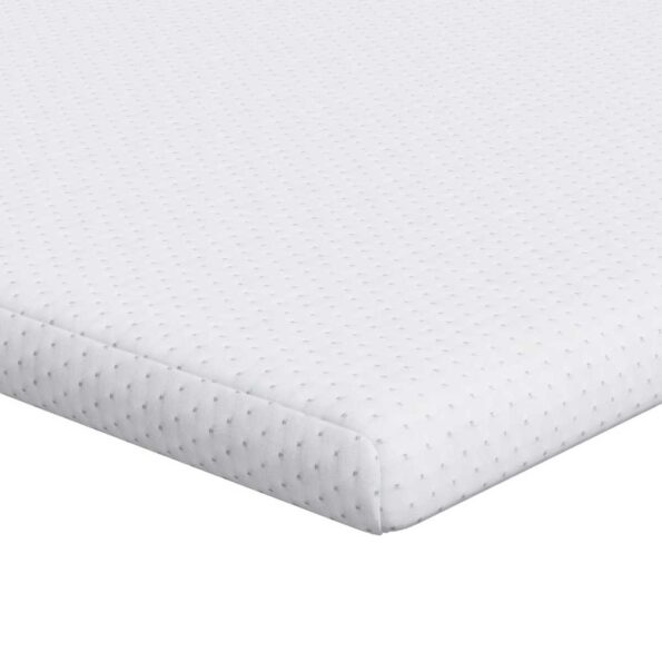 vidaXL Matracová podložka Biela 90 x 200 cm Jacquardová látka – Obrázok 2