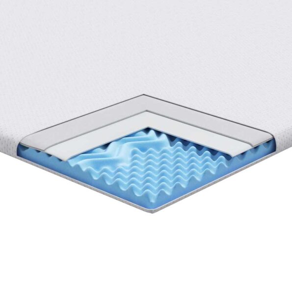 vidaXL Matracová podložka Biela 100 x 200 cm Jacquardová látka – Obrázok 10