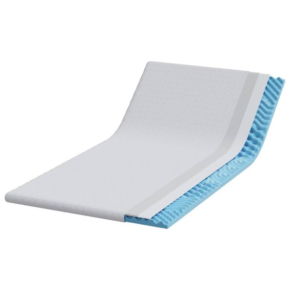 vidaXL Matracová podložka Biela 100 x 200 cm Jacquardová látka – Obrázok 3