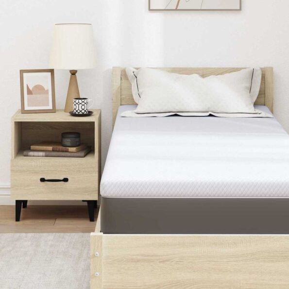 vidaXL Matracová podložka Biela 70 x 200 cm Jacquardová látka – Obrázok 7