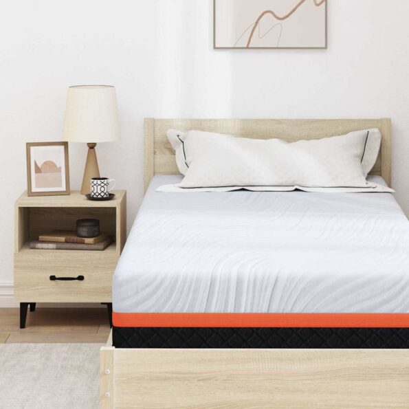 vidaXL Matrace Biela, šedá 90 x 200 cm – Obrázok 7