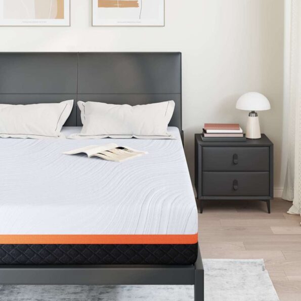 vidaXL Matrace Biela, šedá 140 x 190 cm – Obrázok 3