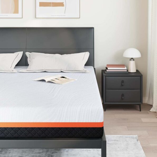 vidaXL Matrace Biela, šedá 180 x 200 cm – Obrázok 3