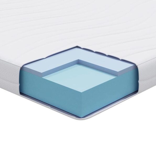 vidaXL Matrace Biela 100 x 200 cm 100% polyesterová tkanina – Obrázok 10