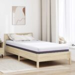 vidaXL Matrac Biela a šedá 90 x 190 cm žakárová tkanina
