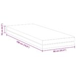 vidaXL Matrac Biela a šedá 90 x 190 cm žakárová tkanina – Obrázok 11