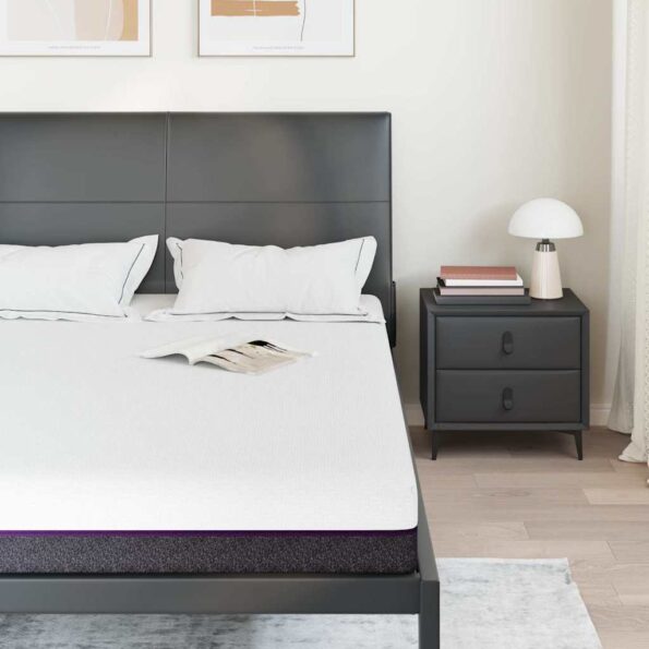 vidaXL Matrace Biela, šedá 140 x 190 cm – Obrázok 3