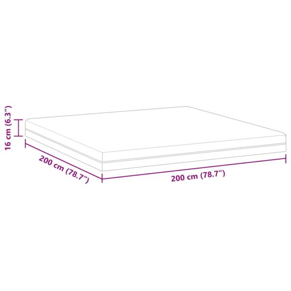 vidaXL Matrac Biela a šedá 200 x 200 cm žakárová tkanina – Obrázok 12