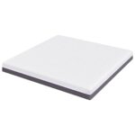 vidaXL Matrac Biela a šedá 200 x 200 cm žakárová tkanina – Obrázok 5