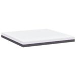 vidaXL Matrac Biela a šedá 200 x 200 cm žakárová tkanina – Obrázok 6