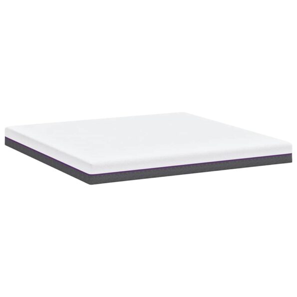 vidaXL Matrac Biela a šedá 200 x 200 cm žakárová tkanina – Obrázok 6