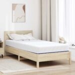 vidaXL Matrac Biela a modrá 90 x 190 cm žakárová tkanina