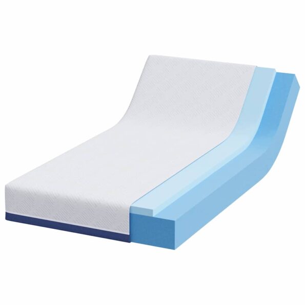 vidaXL Matrac Biela a modrá 90 x 190 cm žakárová tkanina – Obrázok 3