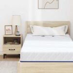 vidaXL Matrac Biela a modrá 100 x 200 cm žakárová tkanina – Obrázok 7
