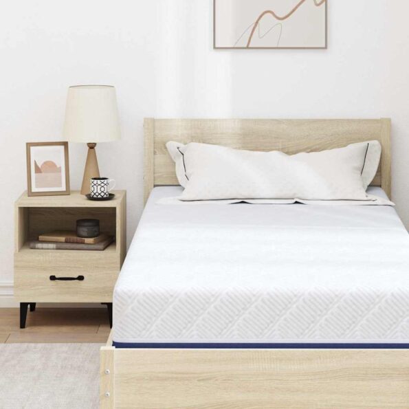 vidaXL Matrac Biela a modrá 100 x 200 cm žakárová tkanina – Obrázok 7