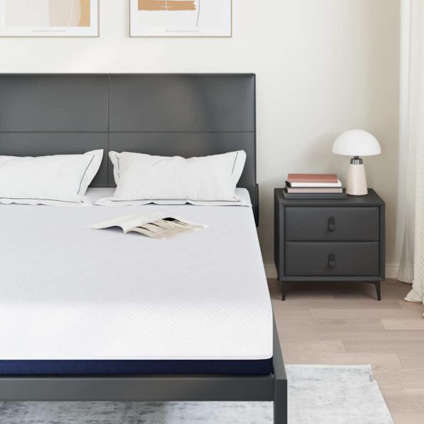 vidaXL Matrac Biela a modrá 140 x 190 cm žakárová tkanina – Obrázok 3