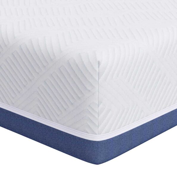 vidaXL Matrac Biela a modrá 140 x 200 cm žakárová tkanina – Obrázok 2