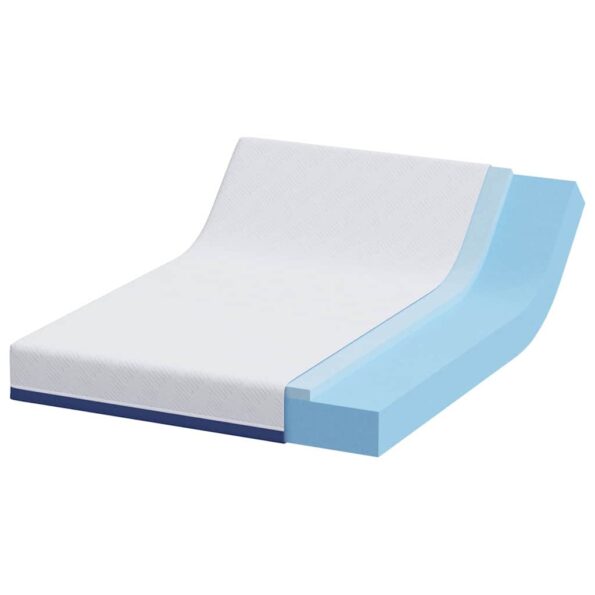 vidaXL Matrac Biela a modrá 140 x 200 cm žakárová tkanina – Obrázok 4