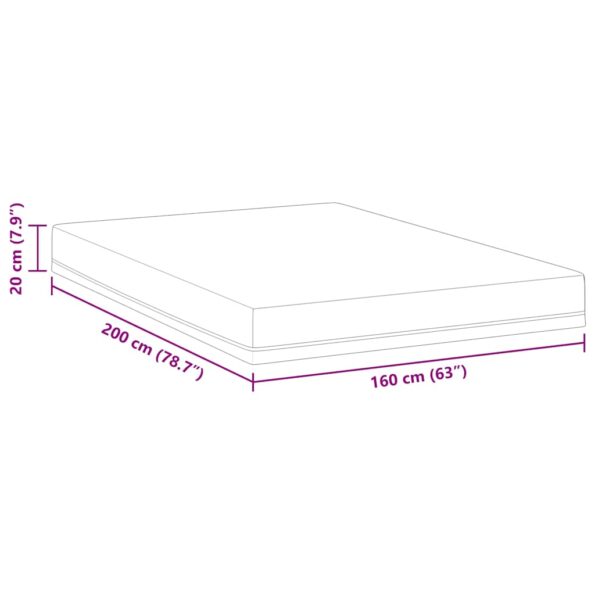 vidaXL Matrace Biela a modrá 100% polyesterová žakárová tkanina – Obrázok 12