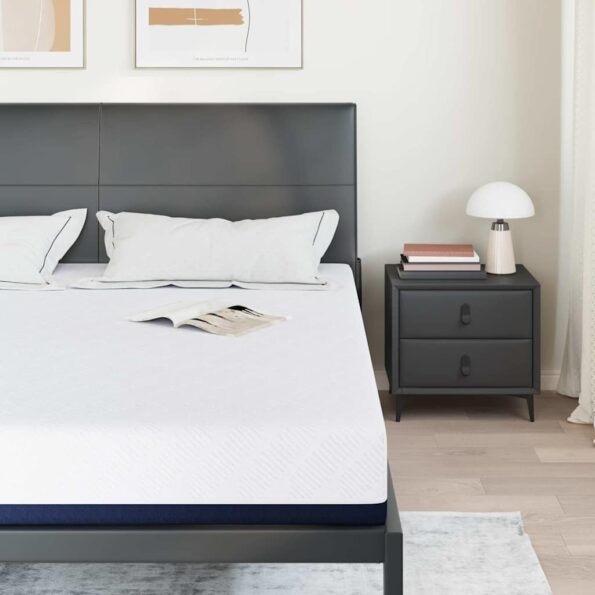 vidaXL Matrac Biela a modrá 180 x 200 cm žakárová tkanina – Obrázok 3