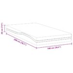 vidaXL Matrac Biela a čierna 100 x 200 cm žakárová tkanina – Obrázok 11