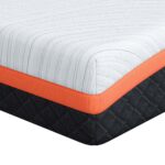 vidaXL Matrac Biela a čierna 100 x 200 cm žakárová tkanina – Obrázok 2
