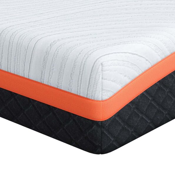 vidaXL Matrac Biela a čierna 100 x 200 cm žakárová tkanina – Obrázok 2