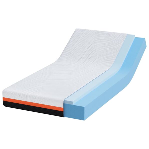 vidaXL Matrac Biela a čierna 100 x 200 cm žakárová tkanina – Obrázok 3