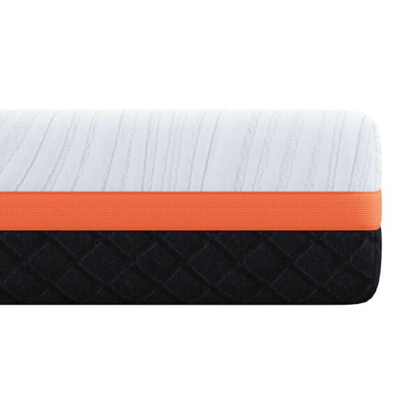 vidaXL Matrac Biela a čierna 100 x 200 cm žakárová tkanina – Obrázok 6