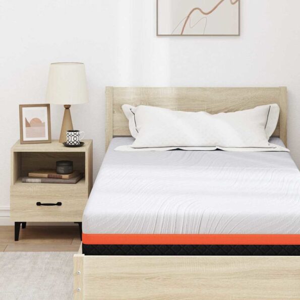 vidaXL Matrac Biela a čierna 100 x 200 cm žakárová tkanina – Obrázok 7