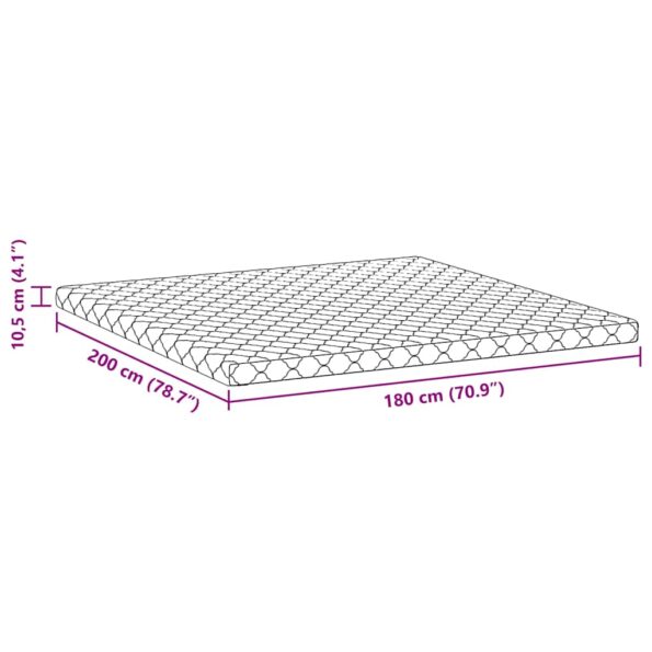 vidaXL Matrace Biela 200 x 180 cm 100% polyesterová tkanina – Obrázok 12