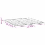 vidaXL Podložky na matrac Biela 160 x 200 cm Polyester bez lepidla – Obrázok 12