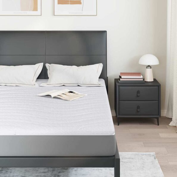 vidaXL Podložky na matrac Biela 160 x 200 cm Polyester bez lepidla – Obrázok 3