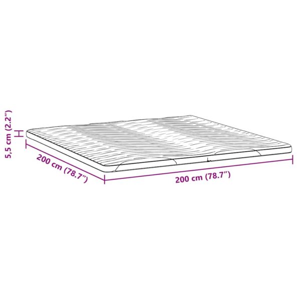 vidaXL Podložky na matrac Biela 200 x 200 cm Polyester bez lepidla – Obrázok 12