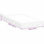 vidaXL Matrace Biela, šedá 100 x 200 cm Pletená látka – Obrázok 11