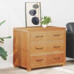 vidaXL Skrinkový so zásuvkou s úložiskom Hnedá Kompozitné drevo