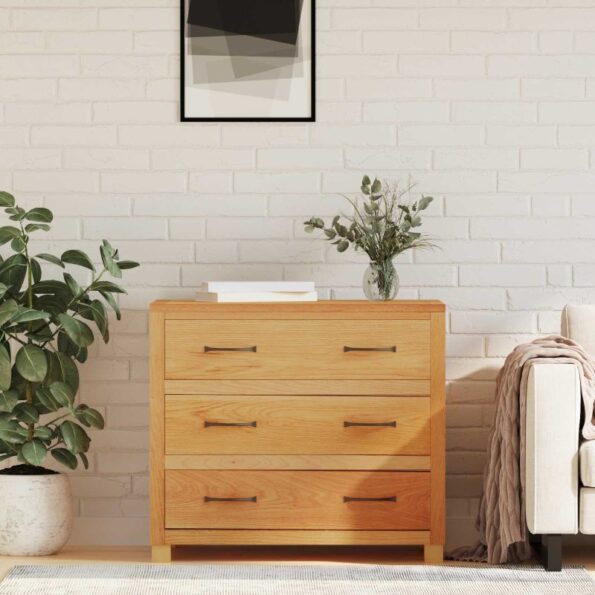 vidaXL Skrinkový so zásuvkou s úložiskom Hnedá Kompozitné drevo – Obrázok 3