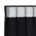 vidaXL Záclony na zatemnenie s krúžkami 2 pcs Čierna 225 x 140 cm – Obrázok 4