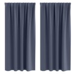 vidaXL Okenice so záclonami 2 pcs Antracitová Polyester – Obrázok 2